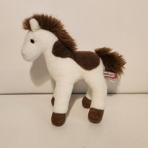 8” Douglas House Plush White with Brown Spots